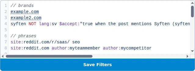 Syntax example.